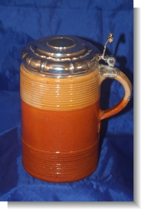 SILVER MOUNTED TANKARD , c.1750. German